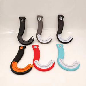 Ouvre-boîte à anneau facile à ouvrir, ouvre-boîtes à crochet en J, outil antidérapant en caoutchouc pour boîtes de conserve et bouteilles, idéal pour les seniors, les enfants et les personnes ayant des doigts faibles - Product Image 3