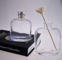 Flacon diffuseur de parfum carré de luxe, moderne et esthétique, transparent, 150 ml et 200 ml, pour la décoration intérieure