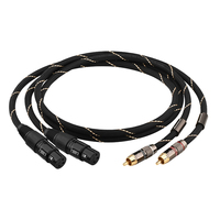 Câble audio vidéo OFC double RCA mâle vers double XLR mâle/femelle pour système home cinéma, amplificateur, câble audio haute fidélité