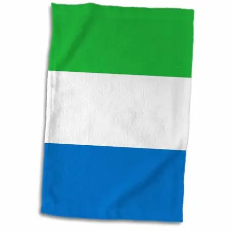 الأزرق الأبيض الأخضر العلم بوليستر عالي الجودة باليد الأبيض الأحمر مخصص عصا الأعلام