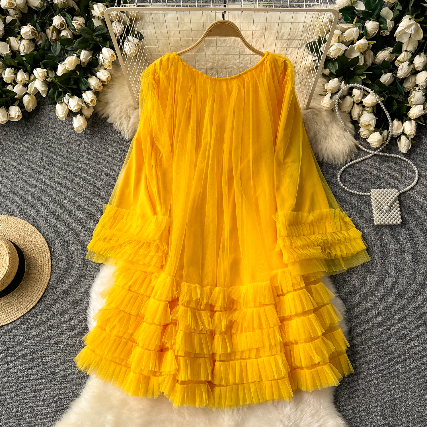 spring floral maxi dress Floral Smocked Bodice Long Sleeve Maxi Dress Olive main image 1
