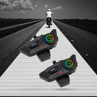 Intercom sans fil pour casque de moto en plastique noir élégant, compatible avec application, facile à utiliser, intercomunicadores para cascos