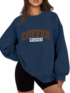 <span class=keywords><strong>Sweat</strong></span>-shirt <span class=keywords><strong>vintage</strong></span> imprimé brodé personnalisé pour femmes, en polycoton doux, col rond, pull ample, épaules tombantes, streetwear - Product Image 2