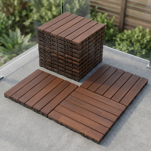 Carreaux de sol en bois massif d'acacia FresGard VG-1403GW 300x300mm, classiques, antidérapants, pour la décoration intérieure - Product Image 1