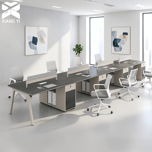 Scrivania da Ufficio Moderna Ergonomica Personalizzabile in Colore e Dimensioni, Postazione di Lavoro Open <span class=keywords><strong>Space</strong></span> per 2/4/8 Persone - Product Image 2