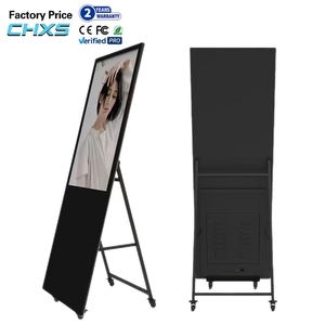Écran publicitaire portable LCD CH 55 en forme de A pour magasin de détail, ascenseur, éducation, signalisation numérique portable sur pied - Product Image 1