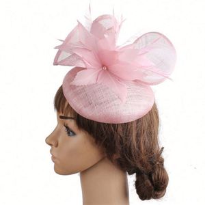 Sombrero de Mujer de Cuatro Capas de Alta Gama, Estilo Europeo Americano, Tocado de Plumas para Novia, Sombrero de Gasa para Iglesia - Product Image 6
