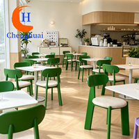 Chaises de salle à manger créatives multicolores, style Bauhaus, dossier en bois massif, chaises de table à manger design pour la maison