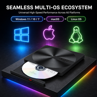Pengiriman Cepat USB 3.0 Type-C Drive CD DVD Eksternal Ultra Slim Optical Drive DVD-RW Writer untuk Laptop PC MOQ Kecil Tersedia di Stok