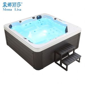 <span class=keywords><strong>Spa</strong></span> massage bồn tắm <span class=keywords><strong>Spa</strong></span> bồn vuông hiện đại bồn tắm Whirlpool massage Châu Âu giảm giá ngoài trời kích thước lớn với 3-4 người drainer - Product Image 3