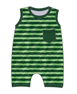 Qingli OEM personnalisé usine pas de tarif unisexe nouveau-né vêtements bébé barboteuse avec imprimé fruits poche courte enfants body Style - Product Image 3