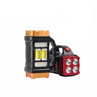 1000 Lumen Camping en plein air USB Rechargeable lampe de poche LED ABS corps vert haute puissance COB lampe de travail torche étanche torche