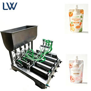 Máquina de llenado de bolsas con boquilla semiautomática para líquidos viscosos, 20 años de experiencia de fábrica, ODM personalizado para yogur, miel, gelatina, salsa BBQ y salsa <span class=keywords><strong>Ranch</strong></span> - Product Image 1