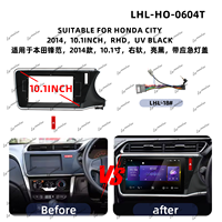 Cadre d'autoradio Android pour HONDA CITY 2008 2014 2020, panneau stéréo audio de voiture, cadre d'écran de voiture, vente directe usine