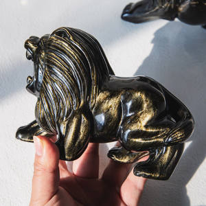 Nouvelle Pierre <span class=keywords><strong>de</strong></span> Quartz Grande Taille <span class=keywords><strong>en</strong></span> Obsidienne Dorée <span class=keywords><strong>de</strong></span> la Marque <span class=keywords><strong>Lion</strong></span> Yinglai, Gravure Naturelle Sculptée à la Main, Formats Personnalisables - Product Image 2