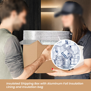 Tùy Chỉnh Tái Sử Dụng Cách Điện Vận Chuyển Hộp Xốp Mát Với Nhiệt Lạnh Gói Vật Liệu Giấy Và Nhôm Lá Mỏng Lót - Product Image 5