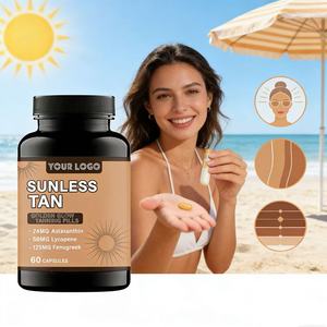 Complément de beauté naturel Capsules de bronzage sans soleil avec antioxydants Soutient l'éclat radieux de la peau et le teint uniforme Look ensoleillé toute l'année - Product Image 1