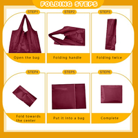 Sac à provisions pliant en polyester imperméable réutilisable de sport imprimé en couleur d'usine avec un matériau en nylon résistant à la déchirure