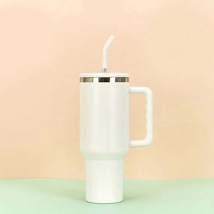 Gobelet isotherme en acier inoxydable 30oz 40oz 50oz avec poignée et couvercle à paille - Product Image 6