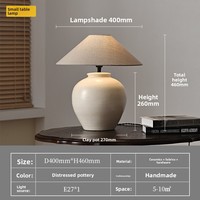 Lampe de table en céramique de style japonais, interrupteur à bouton-poussoir LED, design Wabi-sabi, pour salon, chambre à coucher, chevet, style homestay