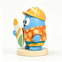 Boîte Mystère Personnalisable en PVC sur le thème du Surf, Figurine de Bureau Tendance et Jouable, Jouet Décoratif Mignon, Jouet Artistique 8,5 cm