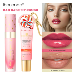 Bad <strong>Babe</strong> Lip Combo Long Lasting Moisturizing Glossy Deeply Hydrates Smoothing Lip <strong>Oil</strong> and Lip Balm Set Skin Care Gift for Women - Product Image 1