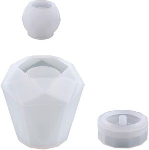 Ensemble de 4 boîtes de rangement, plateau pour vase, moule en silicone DIY, moule en silicone pour bougie en plâtre/ciment en forme de lotus, ensemble de moules en silicone pour la décoration intérieure - Product Image 1