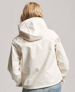 Autumn Spring New Designs Custom Your logo <strong>Women</strong> <strong>Coat</strong> Casual White Hooded <strong>Softshell</strong> Jacket - Product Image 2