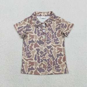 5 Estilos de Camisetas Polo de Manga Corta con Botones y Camuflaje del Sur para Bebés Niños - Product Image 2