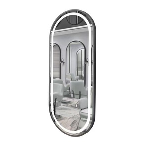 Salon-Specific Hairdressing <b>Mirror</b> Station Adjustable Single-Sided Wall-Mounted Dimmable <b>LED</b> <b>Light</b> Simple Style - Product Image 4