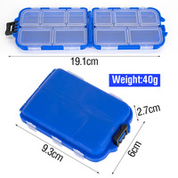 Portable Mini mallette de rangement en plastique matériel de pêche leurre boîte pour lac ruisseau gabarit leurre cuillère appât crochet accessoires organisateur