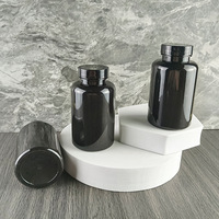 Bouteille de 200 ml pour Vitamine C, calibre 38 mm, en PET brun de couleur thé, à épaule ronde, pour compléments alimentaires, huile de poisson, bonbons et capsules