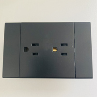 USA Standard 118Type Double 3 Pôles Prise Mince Nouveau Design Haute Qualité PC Panneau Sortie 10A 16A Électrique Interrupteur Mural et Prise