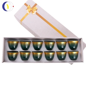 Juego de Tazas de Cerámica Creativas con Estampado Europeo, 12 Piezas, Tazas de Café Moonlight para Uso Comercial o Doméstico - Product Image 5