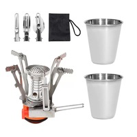 Offre Spéciale : Ensemble de Cuisson Portable en Aluminium pour 1-2 Personnes, Marmite Antiadhésive pour Camping en Plein Air (Vente en Gros)