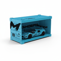 Set de Construcción de Superauto Serie Contenedor, Modelo Clásico de Coche de Carreras Modificado, Juguete de Ensamblaje DIY, Coleccionable para Exhibición 8856