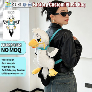 Mochila de Peluche con Diseño de <span class=keywords><strong>Gaviota</strong></span> de Dibujos Animados Personalizada OEM, Cumple con las Normas de Seguridad para Juguetes de EE. UU., Bolso Bandolera de Peluche con Diseño de Águila - Product Image 1