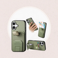 Étui de téléphone portefeuille de luxe en PU Fierre Shann avec porte-cartes et dragonne pour iPhone 16 Pro