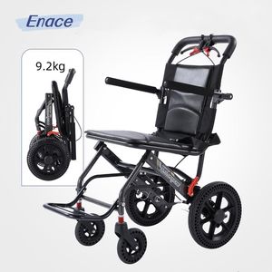 Silla de ruedas manual de aluminio súper ligera, silla de ruedas plegable de avión para deshabilitar - Product Image 5