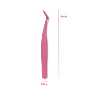 Stainless Steel Precision Eyelash Tweezers With <b>Pointed</b> Tips And Curved Heads For Lash Extensions - Product Image 3