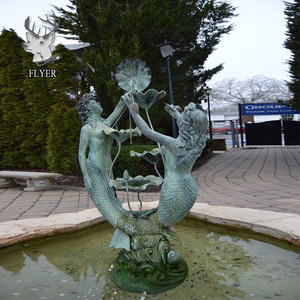 Décoration de jardin d'extérieur, sculpture en métal, fontaine de cascade de <span class=keywords><strong>sirène</strong></span> en bronze de jardin, de haute qualité et à bas prix - Product Image 3