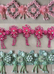 Buatan tangan baru desain bordir renda Applique bunga Patch renda pemangkasan untuk gaun wanita - Product Image 3