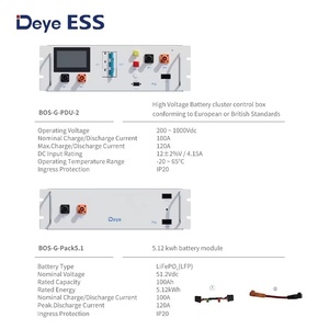 Deye Battery BOS-G Çok Satan ABD AB Depolama Batarya Paketi 51.2V 100Ah 5kWh Güneş Enerjisi Depolama Sistemi LiFePO4 Batarya - Product Image 2