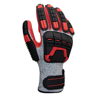 Gants anti-coupure niveau 5 TPR EN388 A5 avec paume en nitrile sablé, anti-vibration, anti-perforation, pour le pétrole, le gaz, le forage, l'exploitation minière, gants anti-impact HPPE