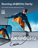USB-C Adapter 4K 60Hz Dockingstation mit 7 Anschlüssen USB-A PD 100W TF/SD-Kartenleser für iPhone 15/Mac/PC/Steam Deck/Rog
