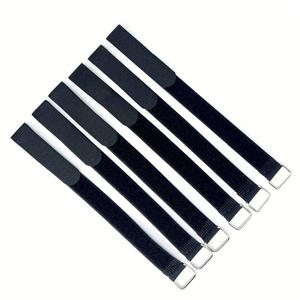 Регулируемый экологичный Крепежный ремень с крючком и петлей, настраиваемый нейлоновый кабельный Стяжка с металлической пряжкой - Product Image 2