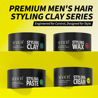 SEVICH Cheveux Argile Pâte Mat Marque Privée Personnalisée Sans Graisse Tenue Forte Gel Cheveux Huile d'Olive Naturelle Cire de Finition pour Hommes