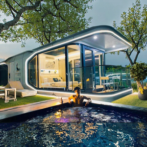 Sang trọng 2 phòng ngủ thép Modular prefab Capsule House với nhanh chóng cài đặt cho văn phòng xây dựng KHÁCH SẠN CĂN HỘ & sử dụng ngoài trời - Product Image 3