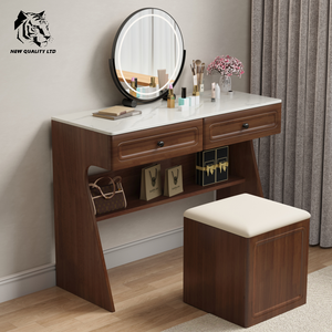 furniture factory cheap price OEM ODM huge stock eco-friendly dresser table newest design bedroom furniture wood <b>mirror</b> dresser - Product Image 6