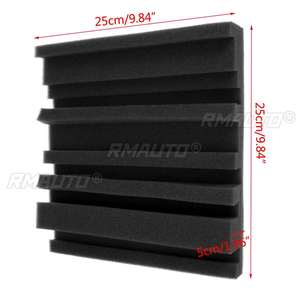 แผ่นโฟมอะคูสติกสำหรับสตูดิโอ 12 ชิ้น ขนาด 250x250x50 มม. แผ่นซับเสียงกันเสียงรบกวนสำหรับ KTV แผ่นโฟมรูปทรงลิ่มสำหรับดูดซับเสียง แผ่นกันเสียงสำหรับผนัง - Product Image 5
